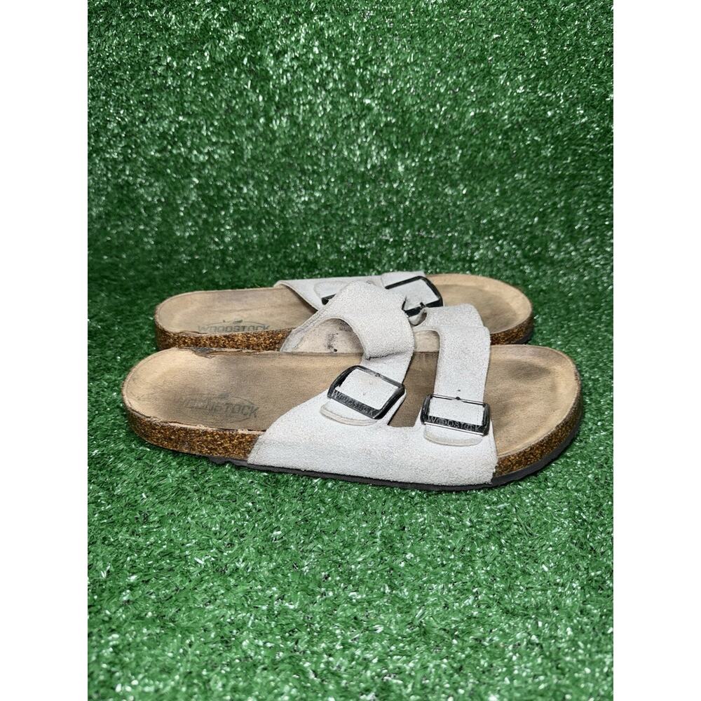Woodstock Vintage Brand Suede Leather Cork Sandals Mens Size 7‎ Womens Size 9